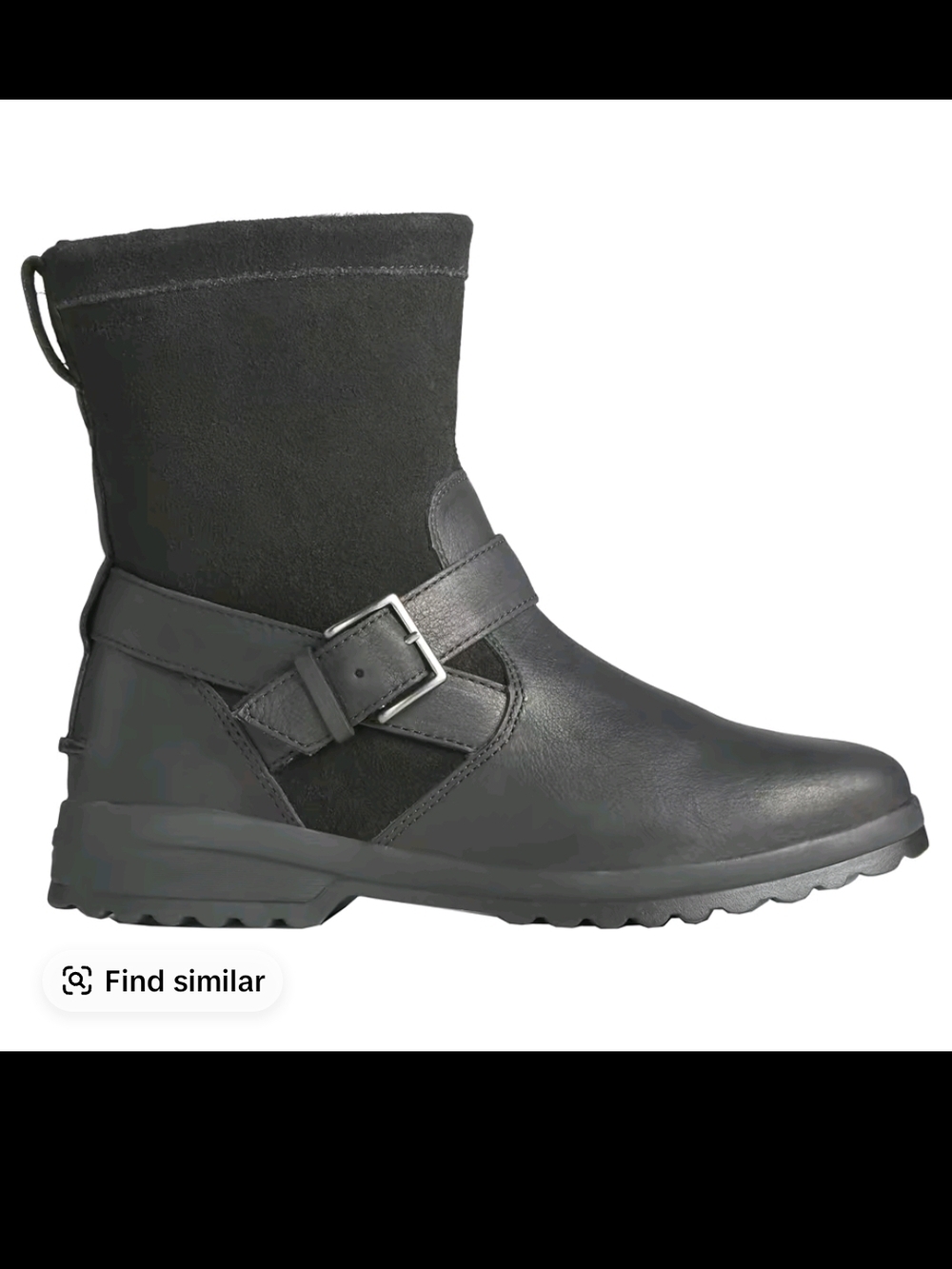 Sperry Black Leather & Suede Ankle Boot with Buckle Brand New